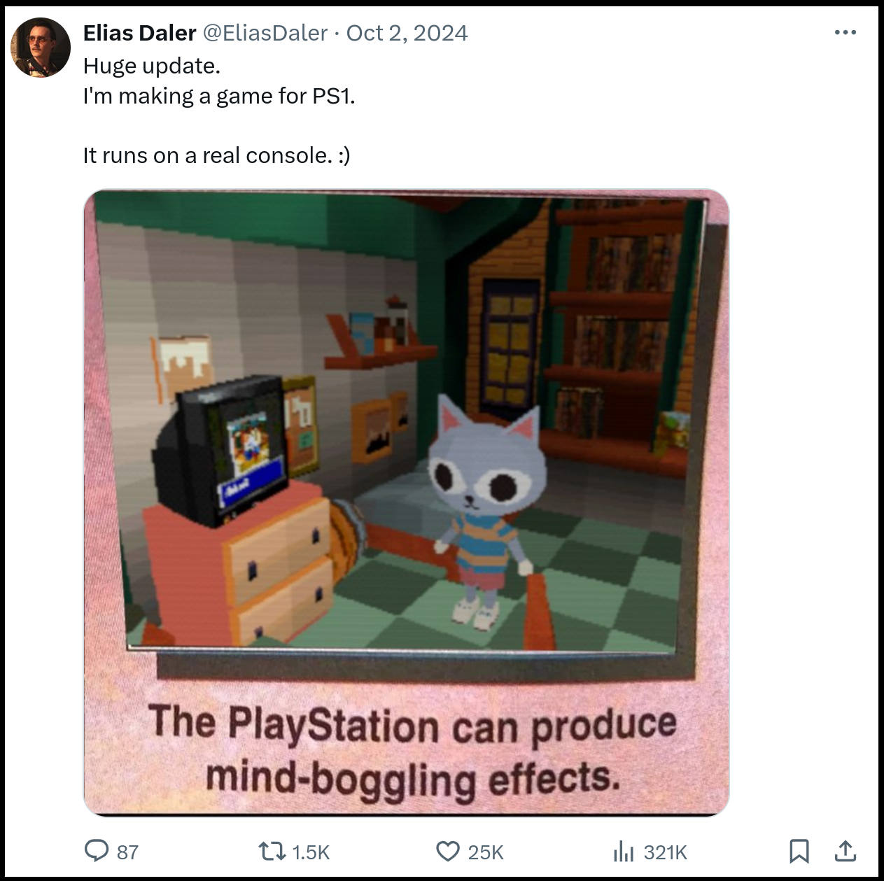 I didn&rsquo;t think that my PS1 game would attract so many people.